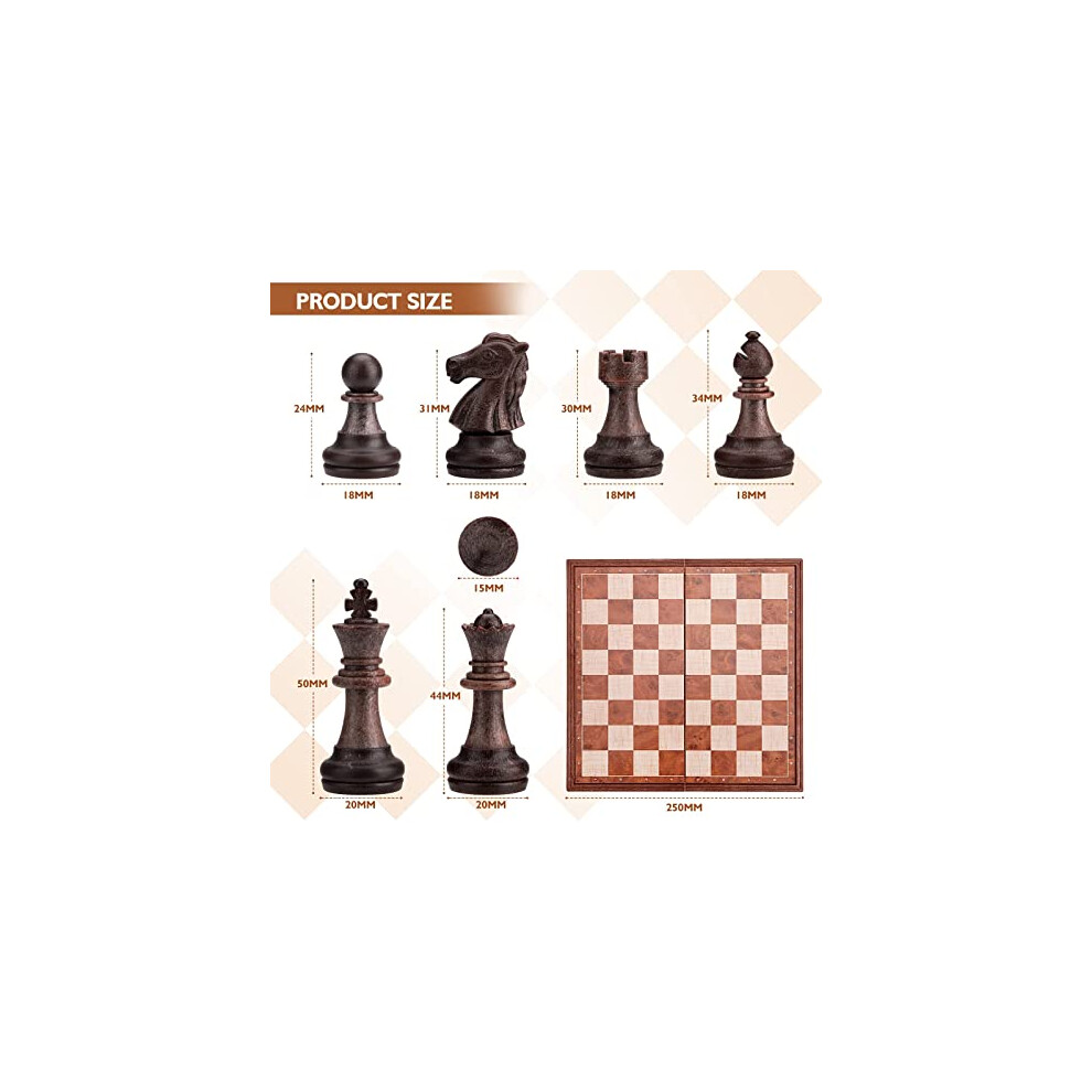 peradix-chess-set-and-draughts-board-games-2-in-1---magnetic-chess-checkers-board-toys---travel-folding-board-and-chess-piece-for-kids-and-adult