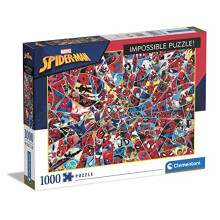Clementoni 39657 Spider-Man Impossible Marvel Spiderman Pieces, Made in Italy, Jigsaw Puzzle for Adults, Multicolor, Medium, 1000 pezzi