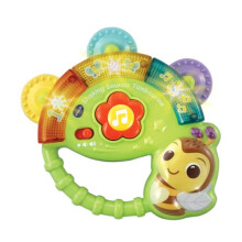 VTech Baby Shaking Sounds Tambourine - Lights, Music & Colors - Interactive Sensory Toy for 3-24 Months (English) - 558603