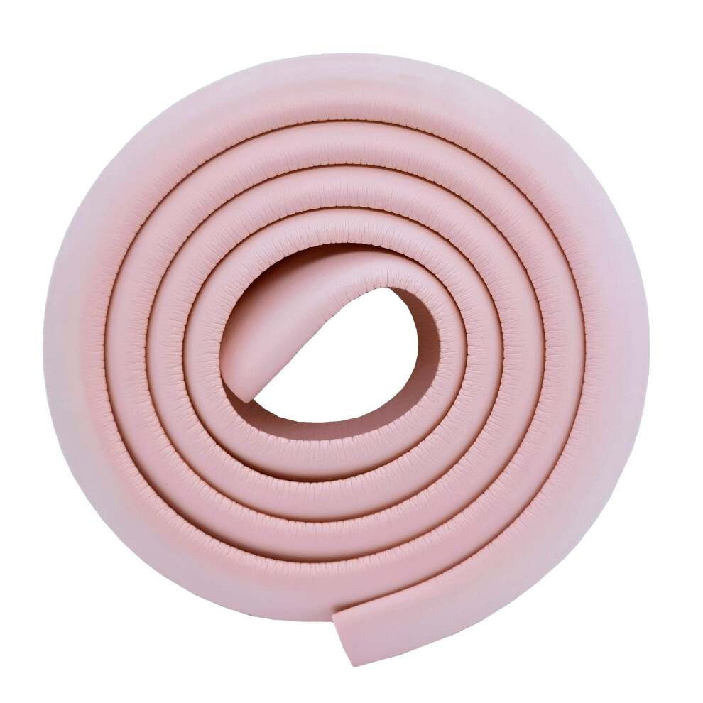 M2cbridge L Shape Extra Thick Furniture Table Edge Protectors Foam Baby Safety Bumper Guard 2 M (Pink)