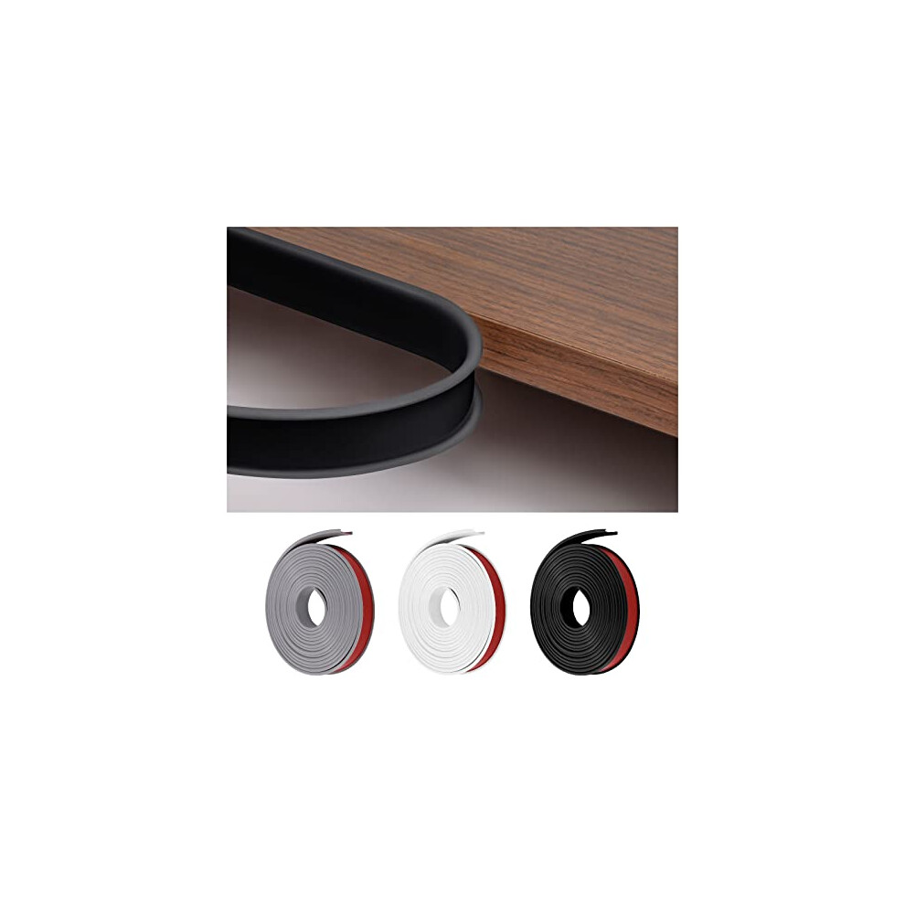Flintronic 5M*18Mm U-Shape Flexible Furniture Edge Banding, Baby Safty Baby Edge Protector, Self Adhesive Tpe Wood Edging Tape, Diy Furniture Edge