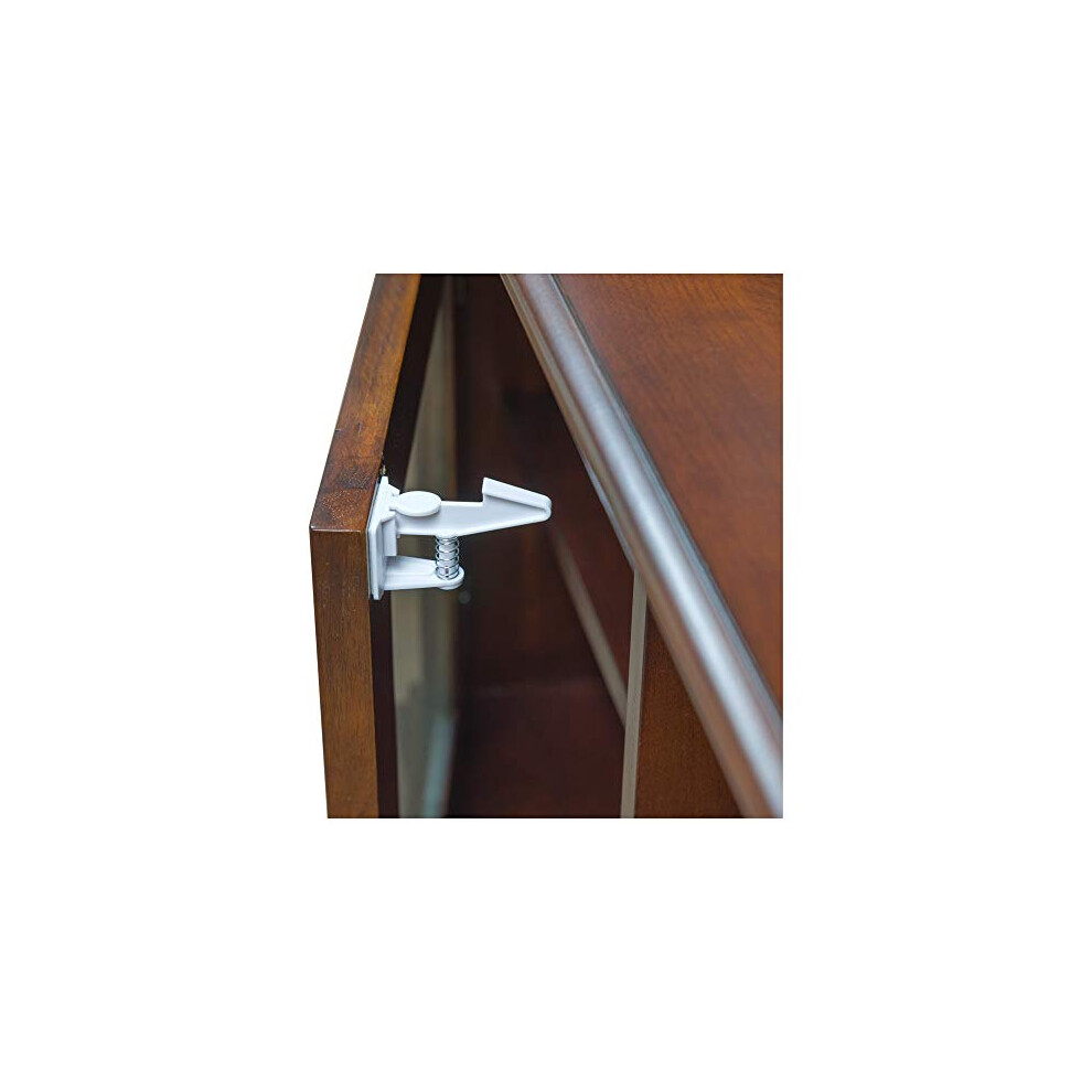 Inaya Cabinet Locks Child Safety Latches (8 Pack) - Baby Proofing Cabinets & Drawers Locks - Child Proof Your Home - No Drilling & No Tools Required!