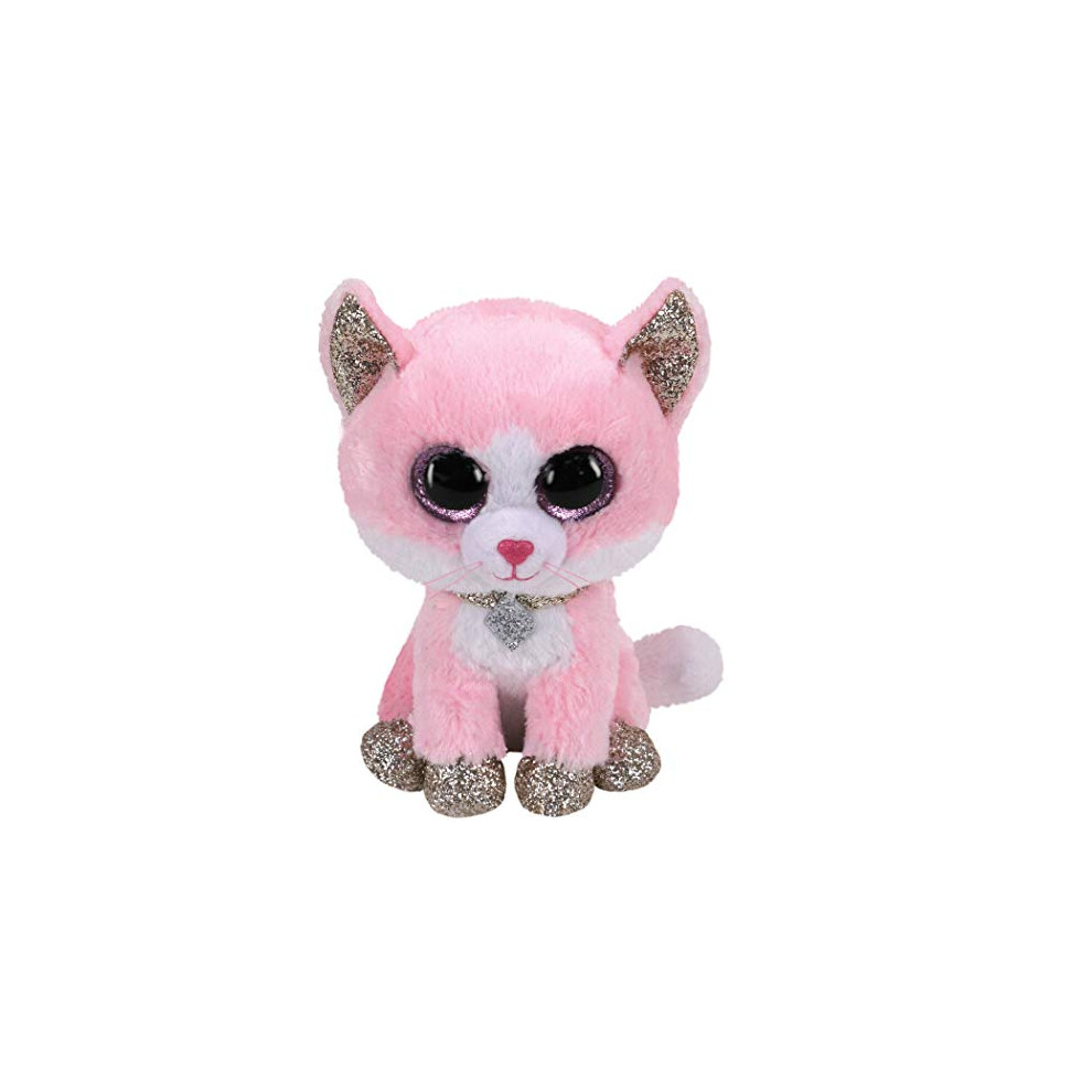 TY 2007516 Fiona Cat Beanie Boo Pink Stuffed Animal, Multicoloured, 3.1 x 2.75 x 5.51 Centimeters