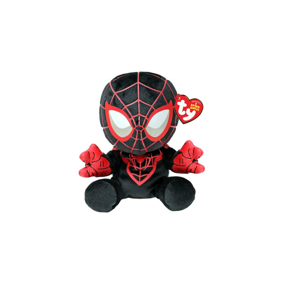 TY Miles Morales Spiderman Marvel Beanie Babies Regular, Licensed Beanie Baby Soft Plush Toy, Collectible Cuddly Stuffed Teddy