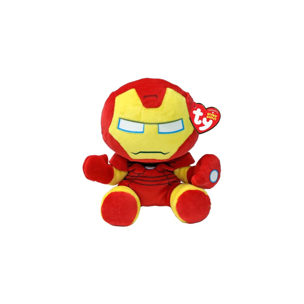Ty Iron Man Marvel Avengers Beanie Babies Regular, Licensed Beanie Baby Soft Plush Toy, Collectible Cuddly Stuffed Teddy
