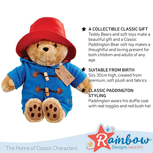 Paddington Bear Paddington Classic Cuddly Plush 30cm 2