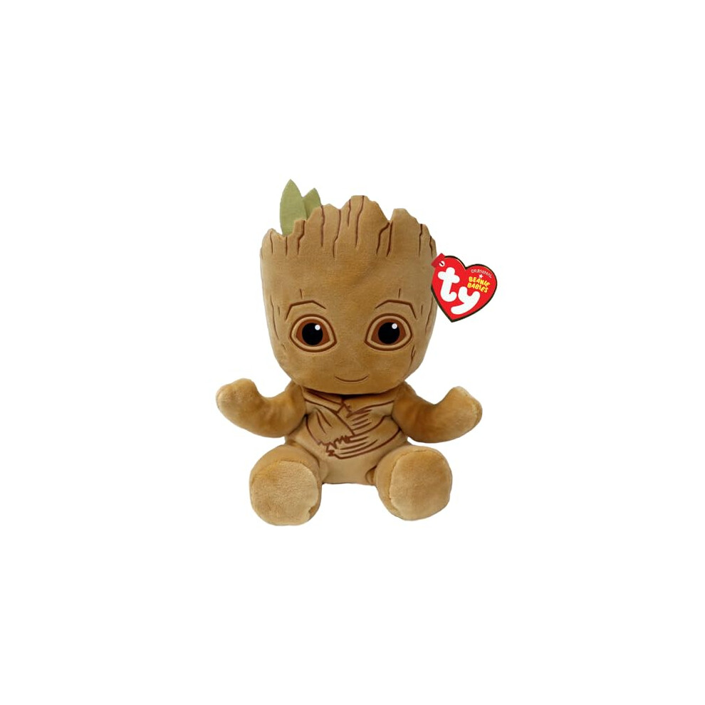 Ty Groot Marvel Avengers Beanie Babies Regular, Licensed Beanie Baby Soft Plush Toy, Collectible Cuddly Stuffed Teddy