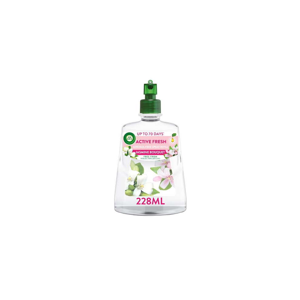Air Wick Aerosol-Free Automatic Air Freshener Spray Refill | Jasmine Bouquet | Single Refill |1 X 228Ml |Pack Of 1 | 24X7 Active Fresh Odour