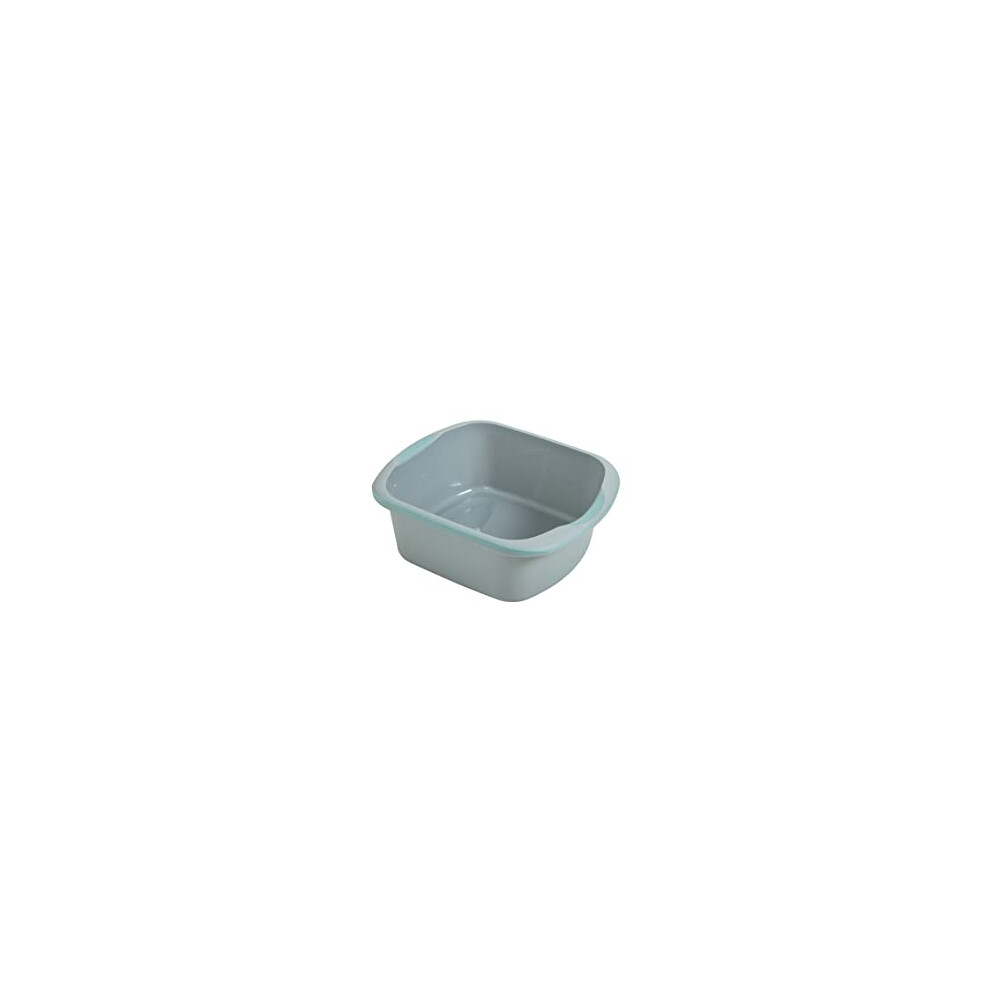 Addis Premium Soft Grip Large Rectangular Washing Up Bowl, 9.5 litre, Tranquil Haze