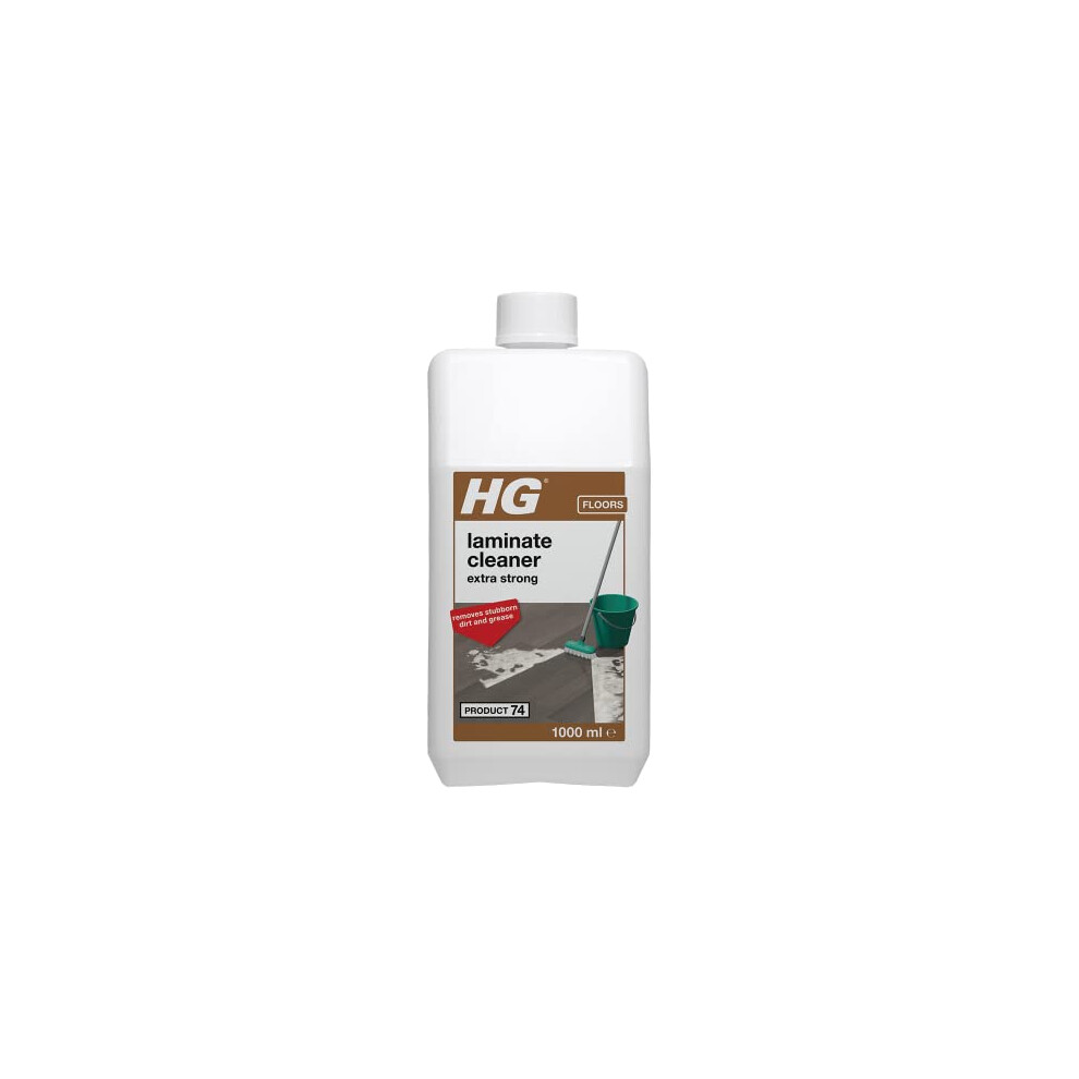 HG Laminate Cleaner Extra Strong 74, Powerful Solution Tackles Stubborn Dirt & Grease, Highly Concentrated Mopping Cleaner & Polish/Coating Remover