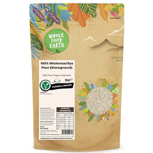 Wholefood Earth - 100% Wholemeal Rye Flour (Stoneground) 3 kg | GMO Free | Vegan | High Fibre