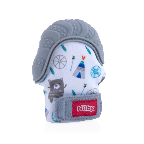 Nuby Nuby Teething Mitt, Grey
