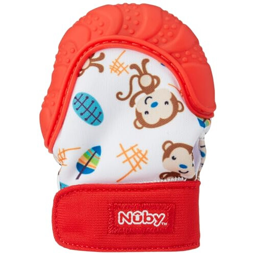 Nuby Nuby Teething Mitt, Red