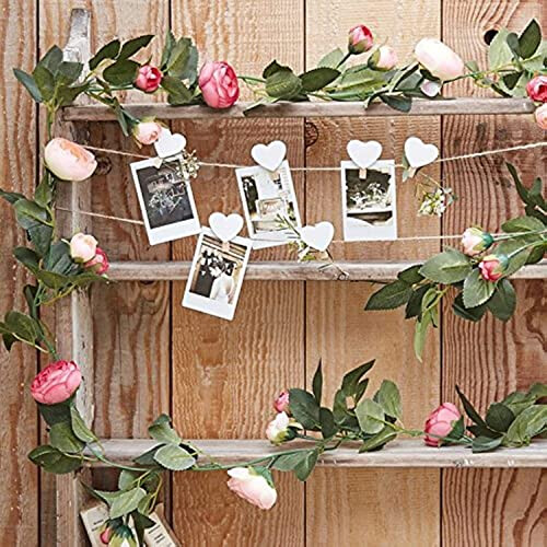 Ginger Ray Ginger Ray Artificial Pink Rose Flower Rustic Country Garland
