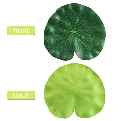 CODIRATO 10 Pcs Artificial Floating Foam Lotus Leaves Artificial Foliage Pond Decor - 18cm 1