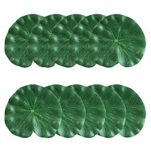 CODIRATO 10 Pcs Artificial Floating Foam Lotus Leaves Artificial Foliage Pond Decor - 18cm