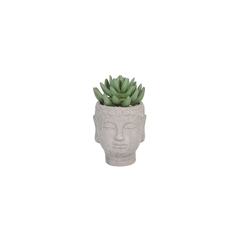 Sleepdown Halo Green Leaf Buddha Pot Artificial Faux Plant for Home Office Bathroom Decor Indoor Decoration Aesthetics