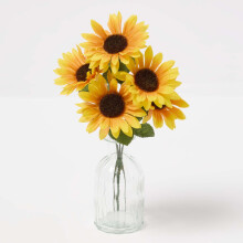 HOMESCAEPS Handmade Sunflower Artificial Bouquet