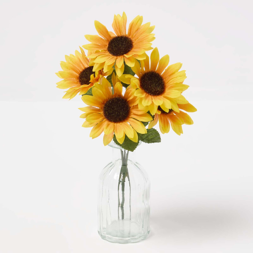 HOMESCAEPS Handmade Sunflower Artificial Bouquet