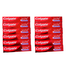 Colgate Visible White Teeth Whitening Toothpaste 12 x 75ml - Gently Removes Stains, Strengthens Enamel, Anti-Cavity Protection