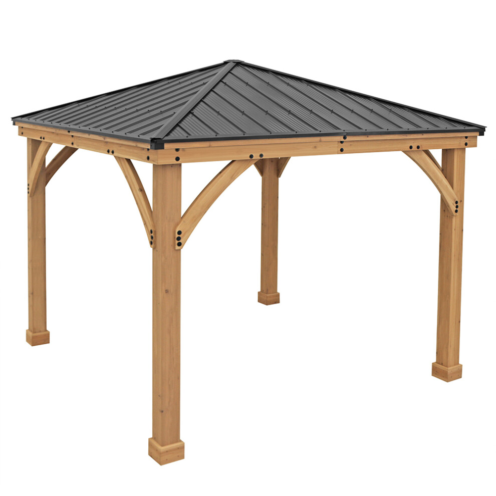 Yardistry Meridian Gazebo 12ft x 12ft (3.7mx3.7m) with Rain Guttering