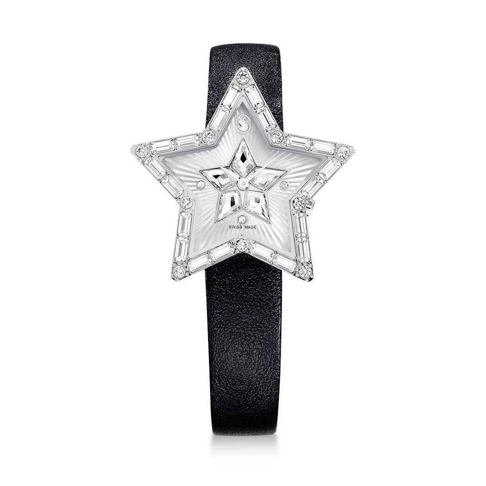 Symbolica Swiss Made Leather White Stainless Steel Star Watch 5656952