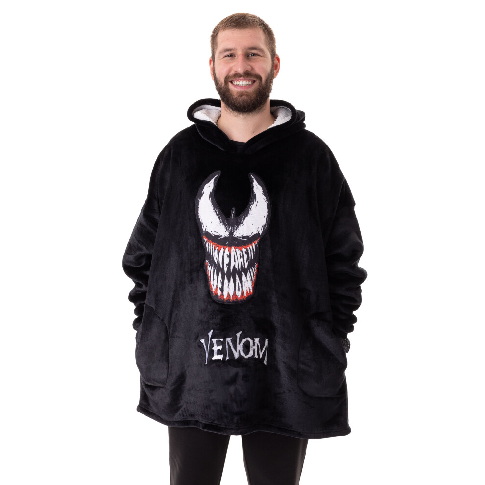 Marvel Blanket Hoodie (Mens Black)