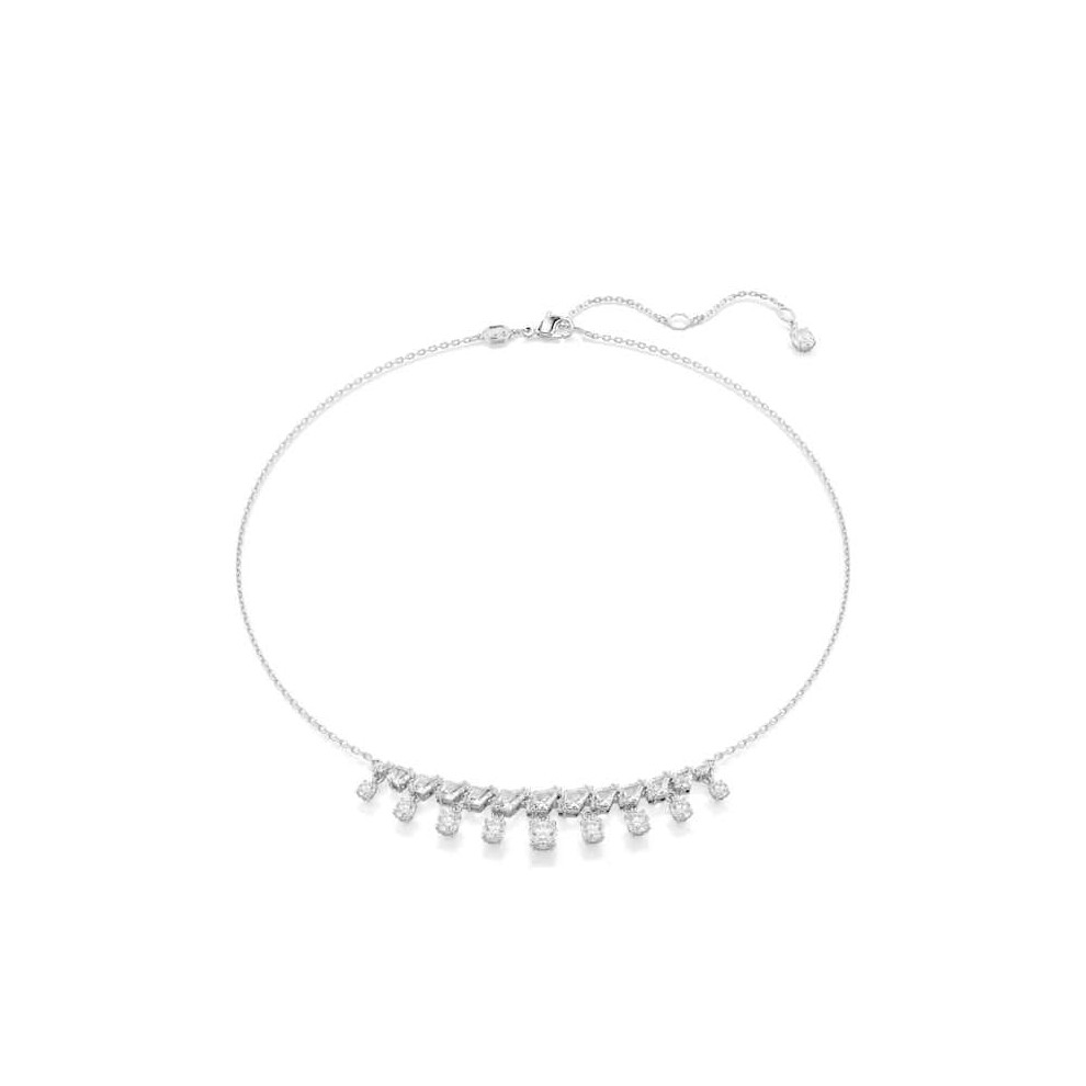 Idyllia Rhodium Plated White Snowflake Necklace 5692637