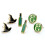 Wicked Hat, Potion and E logo Stud Earring Set WKSE0002 1