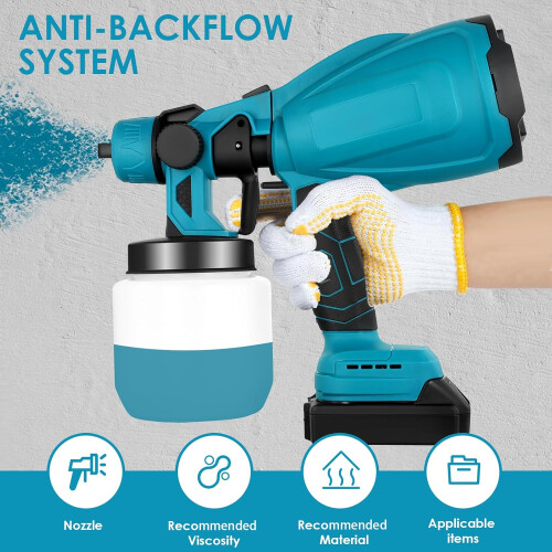 Fence Paint Sprayer with 3 Nozzles, 1000ML Container, 3 Modes, Electric