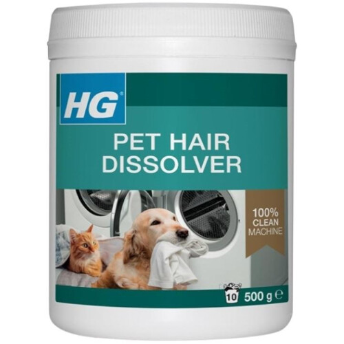 HG Pet Hair Dissolver 500g: Detergent booster removes pet hair from all fabrics in a normal wash and keeps your washing machine hair-free