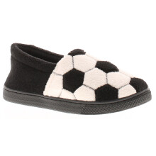 (Black, 4 (Adults')) New Boys/Childrens Black/White Full Novelty Design Slippers UK Size