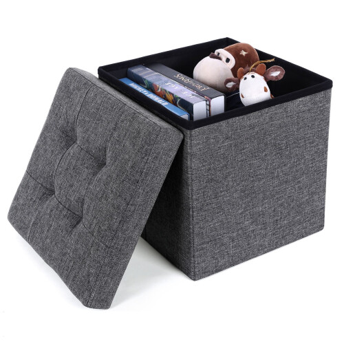 (Single) Hampton&Stewart Folding Ottoman Storage Box Seat