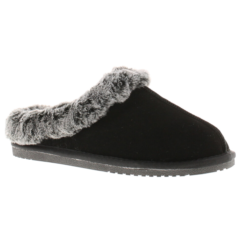 (Black, 6 (Adults')) Hush Puppies Womens Slippers Mule Amara Leather black UK Size