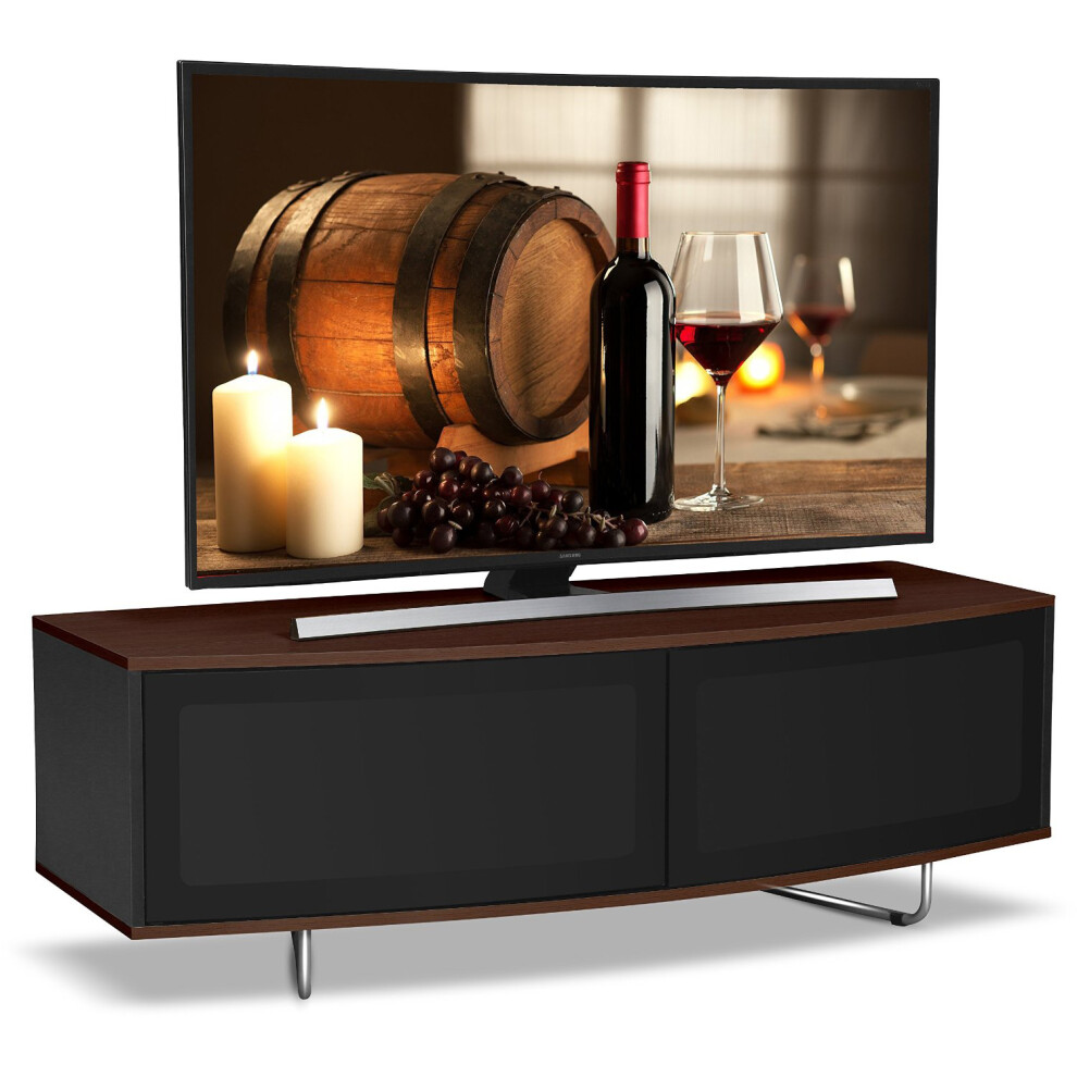 Centurion Supports TV Unit - 2 Door - Black - Walnut - Image 4