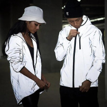 (XL) Waterproof Warm Reflective Jacket High Visibility Safety Jacket Lightweight