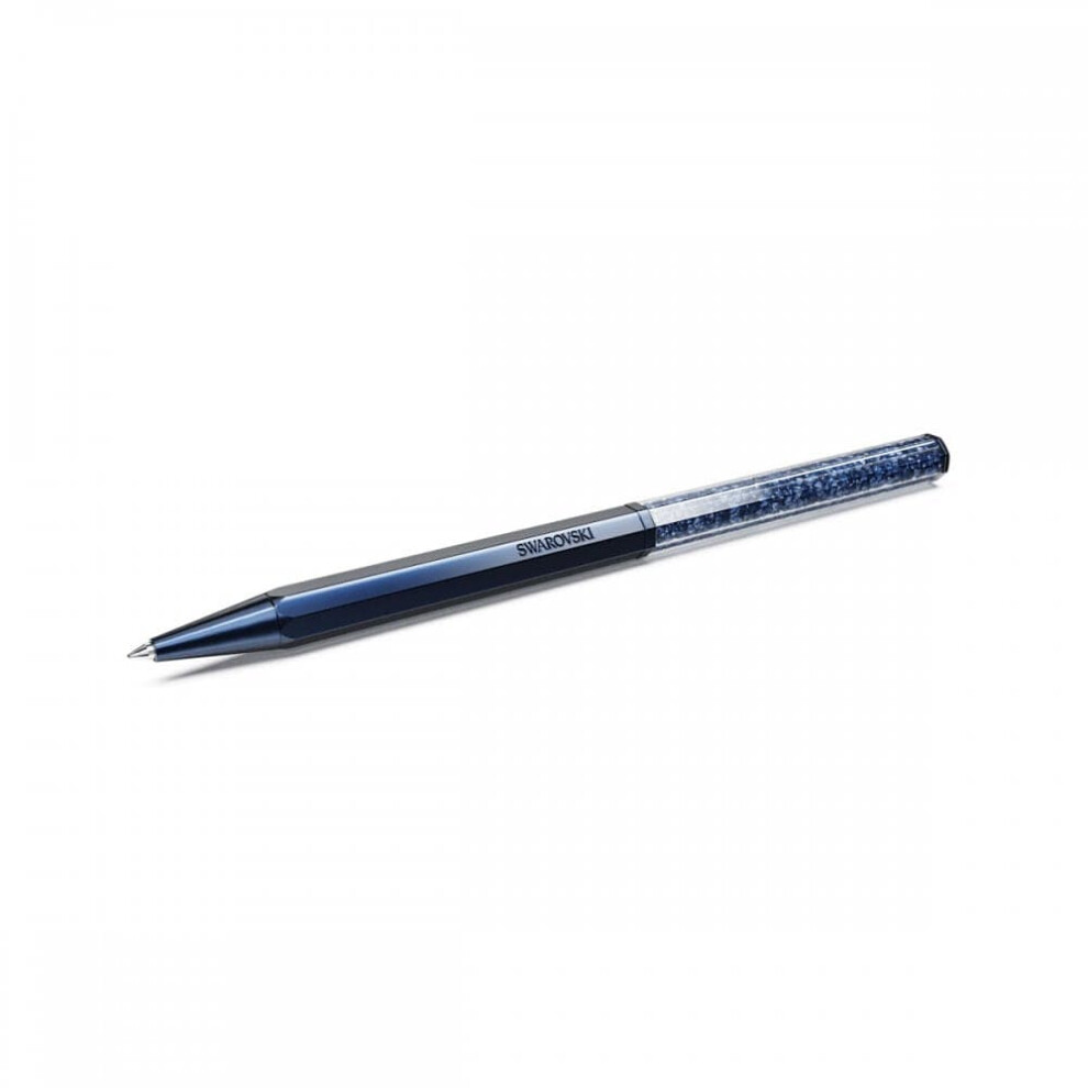 Crystalline Octagon Shape Blue Lacquered Ballpoint Pen 5669933