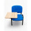 Blue Padded Stacking Chair Double Writing Tablet 1