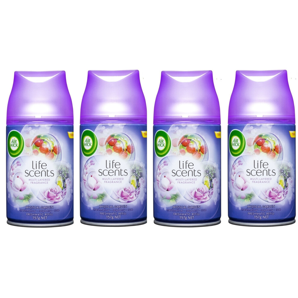 4 x Air Wick Freshmatic Max Automatic Spray Refill 250ml - Mystical Garden