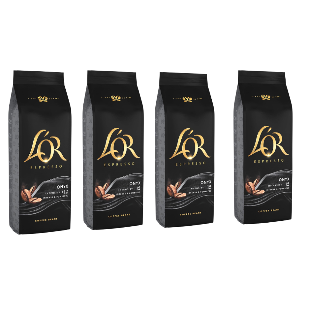 L'OR Espresso Onyx Whole Coffee Beans 500g - (Pack of 4)