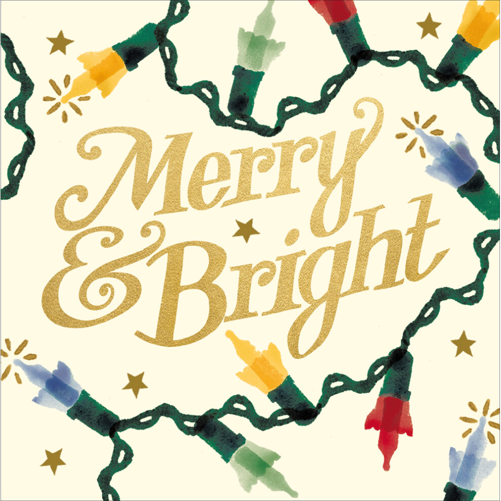 Emma Bridgewater Merry & Bright Festive Lights Artistic Christmas Greeting Card