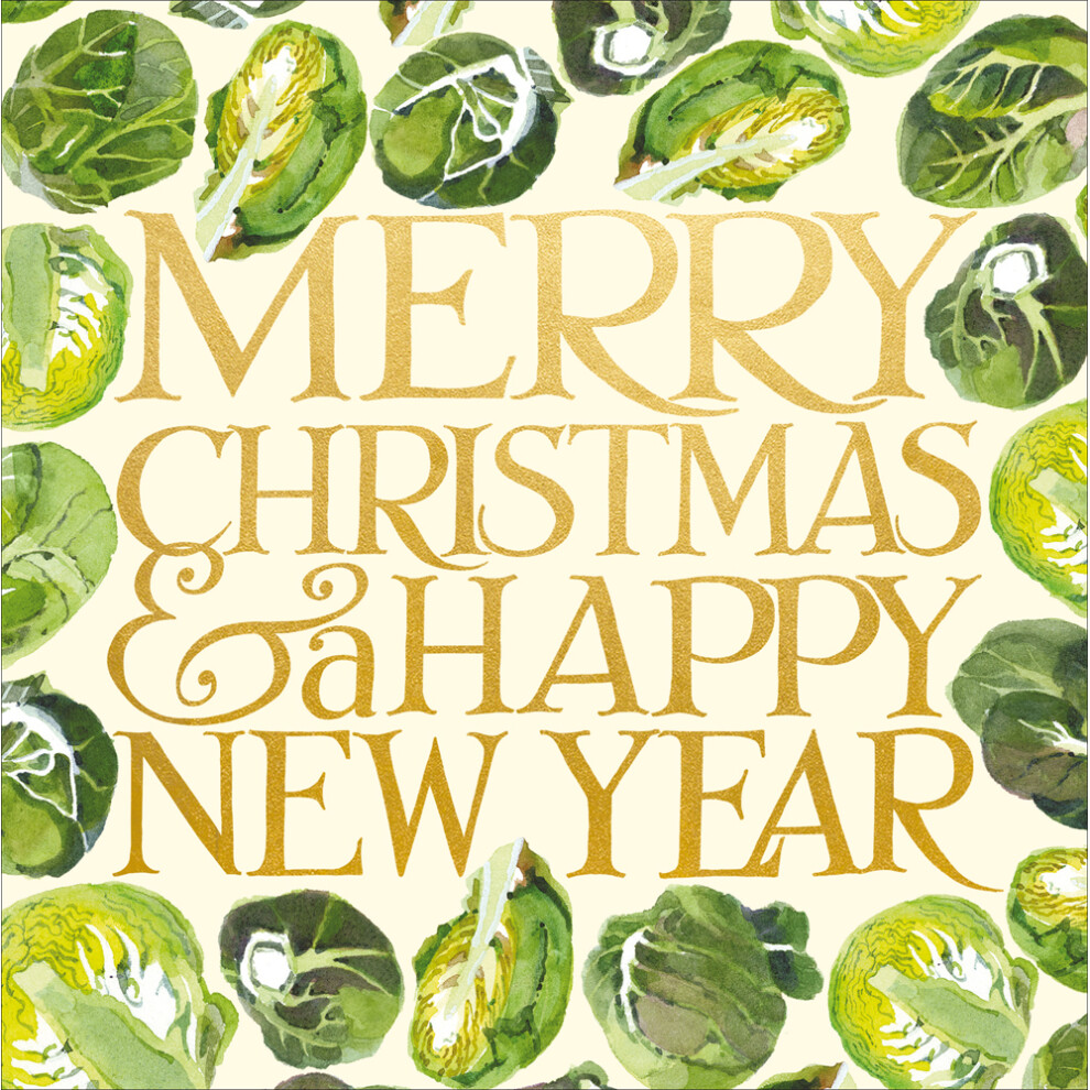 Emma Bridgewater Merry Christmas & Happy New Year Artistic Sprout Christmas Card