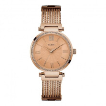 Guess W0638L4 Orologio Analogico da Donna con Quadrante in Oro Rosa