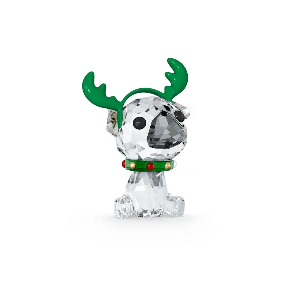 Swarovski Christmas Pug Ornament, Coloured Crystals Figurine, from the Holiday Cheers Collection - Image 3