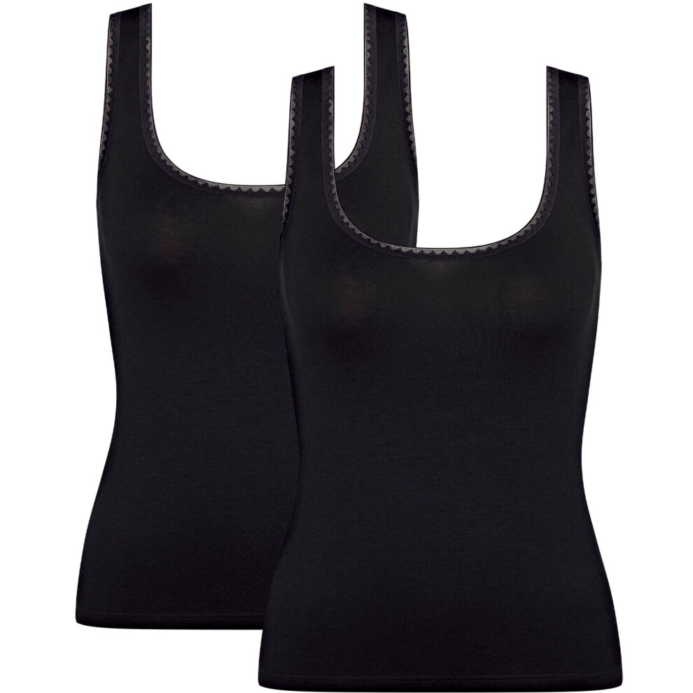 (M) Go 2-Pack Stretch Tank Tops, Black