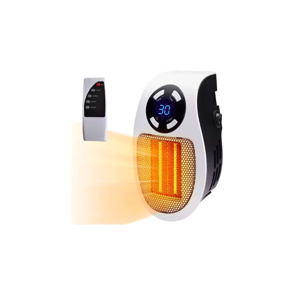 (1 piece) 500W Portable Electric Heater With Remote Control