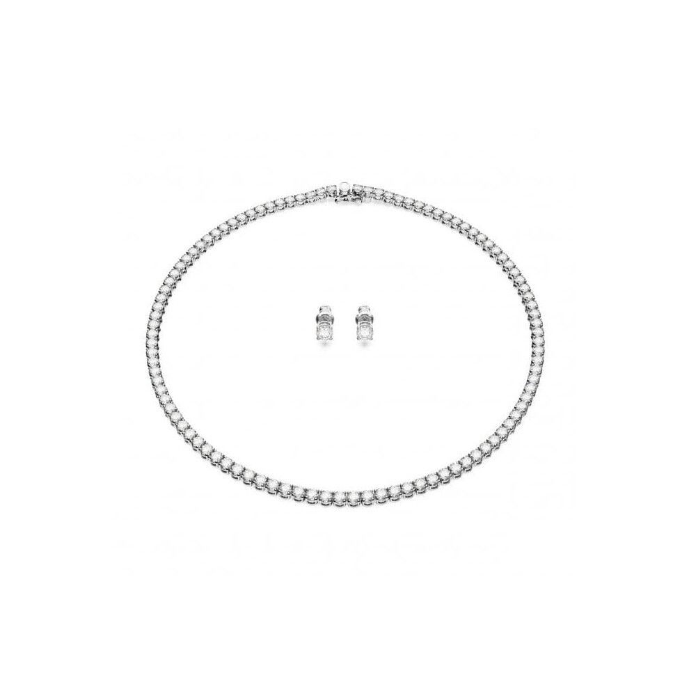 Swarovski Matrix Rhodium Plated White Tennis Set 5647730