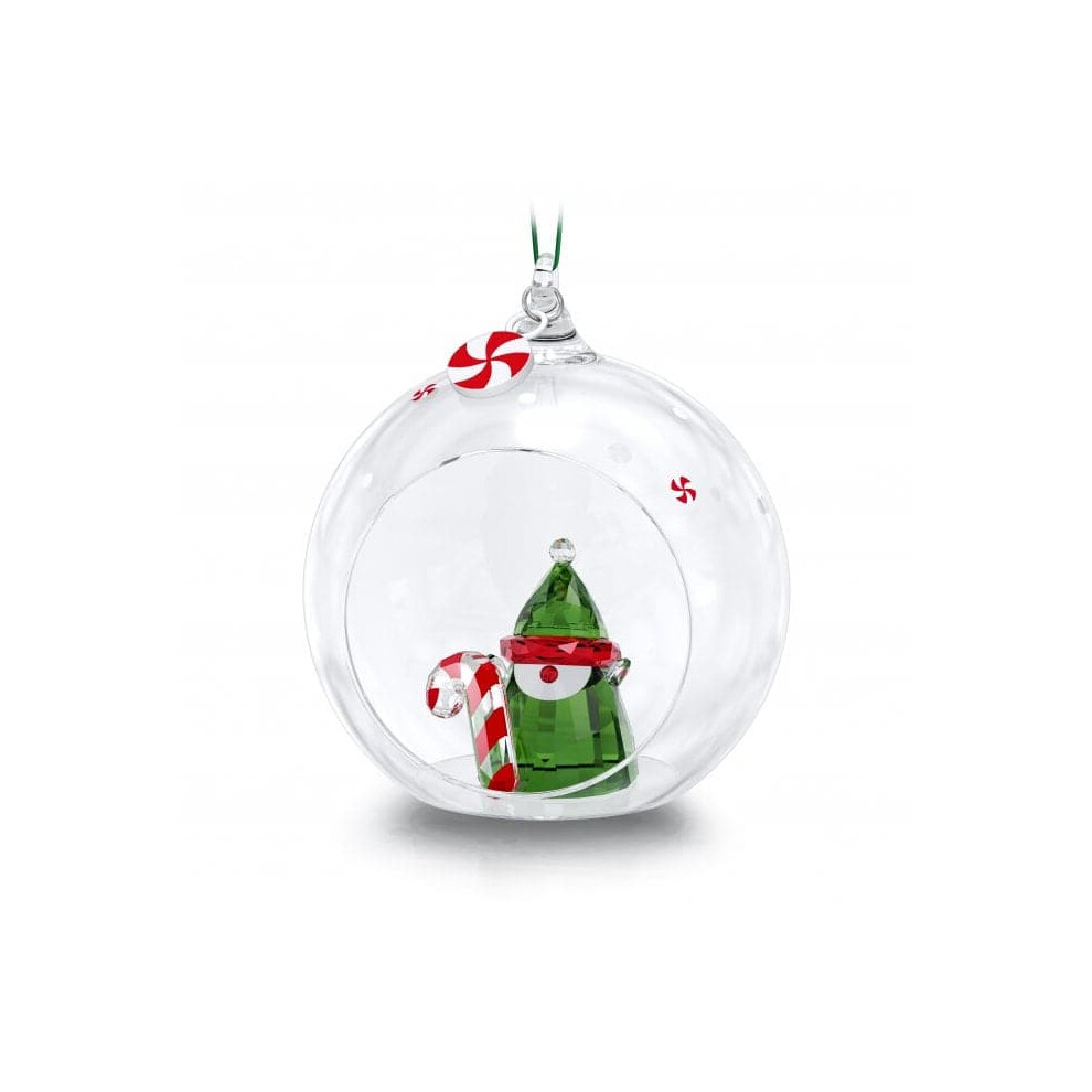 Swarovski Holiday Cheers Ball Ornament Santas Elf Crystal Sculpture 5596383