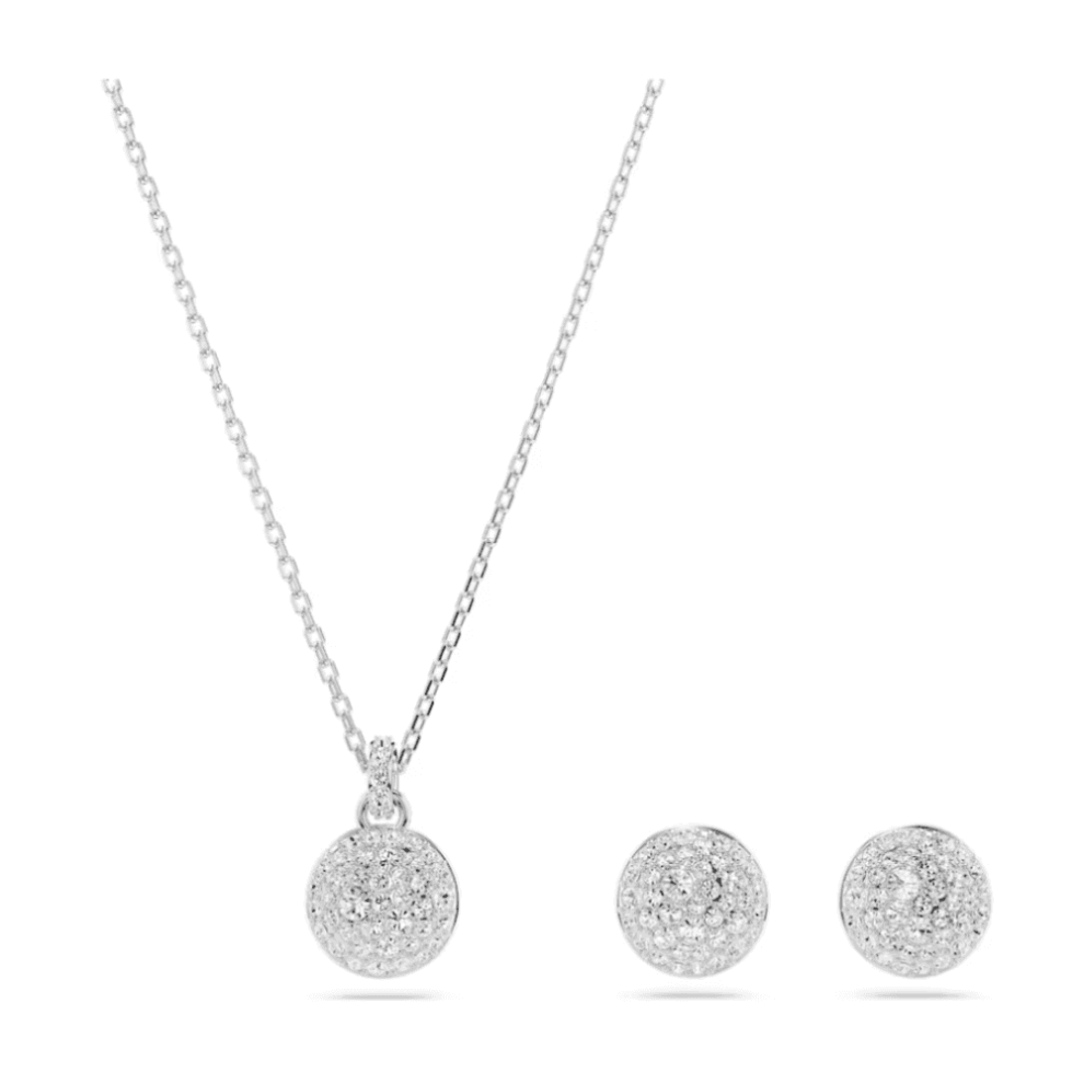 Swarovski Rhodium Plated White Sublima Set 5683445