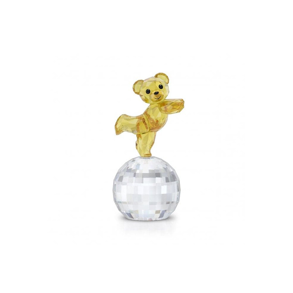 Swarovski Kris Bear:ready To Disco Yellow Crystal Sculpture 5639875